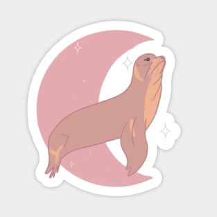 Sea Lion Crescent - Rose Sticker